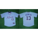 Atlanta Braves #13 Ronald Acuña Jr 1982 Light Blue Cool Base Stitched Baseball Jersey