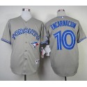 Blue Jays #10 Edwin Encarnacion Grey Stitched Jersey