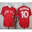 Blue Jays #10 Edwin Encarnacion Red Canada Day Stitched Jersey