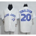 Blue Jays #20 Josh Donaldson White Cooperstown Throwback Stitched Jersey
