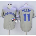 Blue Jays #11 Kevin Pillar Grey New Cool Base Stitched Jersey