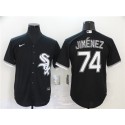 Chicago White Sox Blank #74 Eloy Jiménez Black Cool Base Stitched Jersey