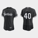 Chicago White Sox #40 Reynaldo Lopez 2021 City Connect Replica Flex Base Stitched Jersey