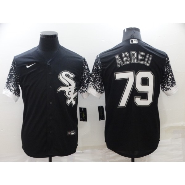 Chicago White Sox #79 Jose Abreu Black City Connect Cool Base Stitched Jersey