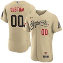Arizona Diamondbacks Customized 2021 Gold City Connect Flex Base Stitched MLB Jersey