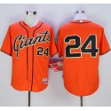 Giants #24 Willie Mays Orange Cool Base Stitched Jersey