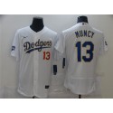 Los Angeles Dodgers #13 Max Muncy White Gold Championship Flex Base Sttiched Jersey