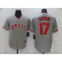 Los Angeles Angels White #17 Shohei Ohtani Grey Cool Base Stitched Jersey