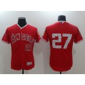 Los Angeles Angels #27 Mike Trout Red Flex Base Stitched Baseball Jersey