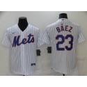 New York Mets #23 Javier Báez White Cool Base Stitched Jersey