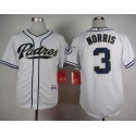 Padres #3 Derek Norris White Cool Base Stitched Jersey