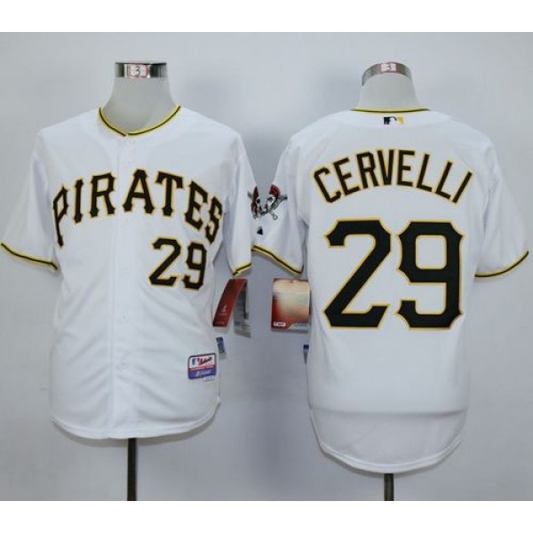 Pirates #29 Francisco Cervelli White Cool Base Stitched Jersey