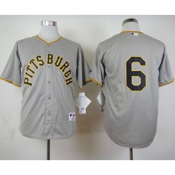 Pirates #6 Starling Marte Grey 1953 Turn Back The Clock Stitched Jersey