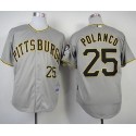 Pirates #25 Gregory Polanco Grey Cool Base Stitched Jersey