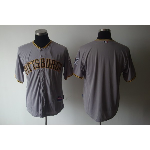 Pirates Blank Grey Cool Base Stitched Jersey