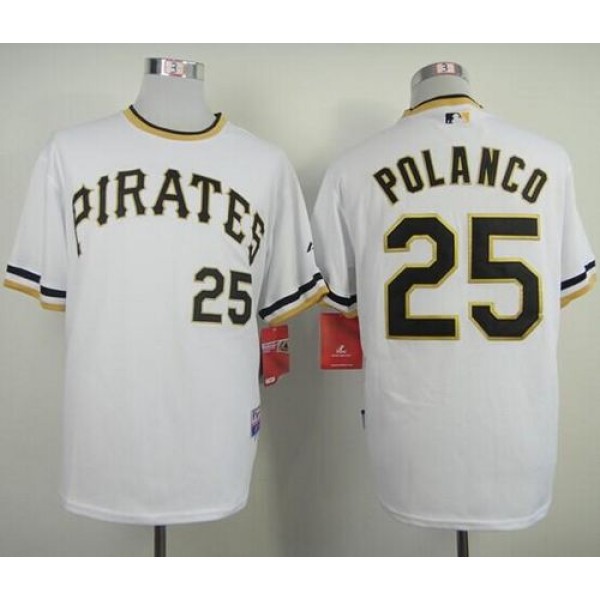 Pirates #25 Gregory Polanco White Alternate 2 Cool Base Stitched Jersey