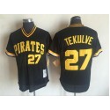 Pittsburgh Pirates #27 Kent Tekulve Mitchell and Ness Black Throwback Stitched Jerseys