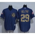 Rangers #29 Adrian Beltre Denim Blue Salute To Service Stitched Jersey