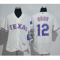 Rangers #12 Rougned Odor White Flexbase Authentic Collection Stitched Jersey