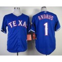 Rangers #1 Elvis Andrus Blue Stitched Jersey