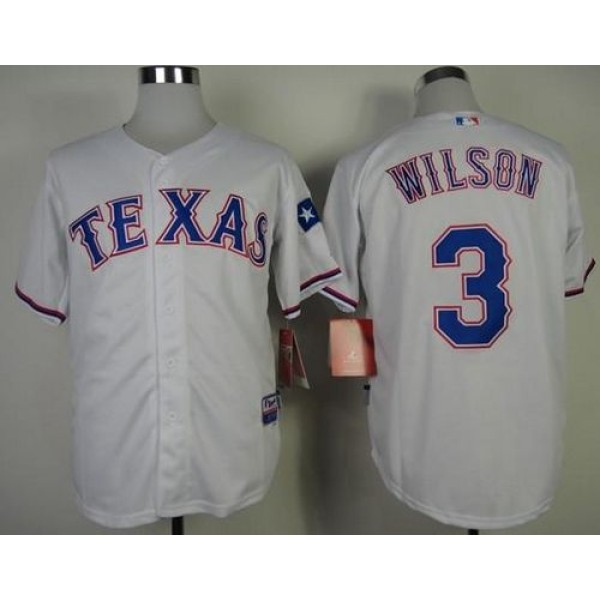 Rangers #3 Russell Wilson White Cool Base Stitched Jersey