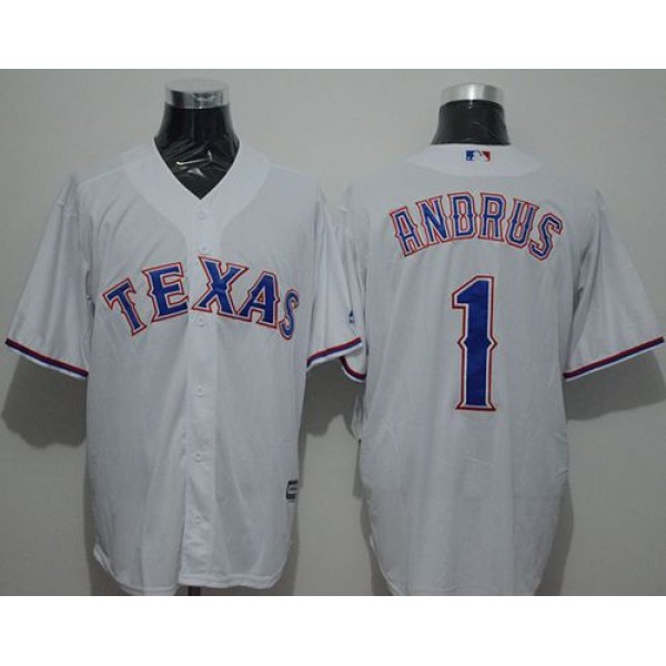Rangers #1 Elvis Andrus White New Cool Base Stitched Jersey