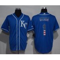 Royals #1 Jarrod Dyson Blue USA Flag Fashion Stitched Jersey