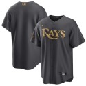 Tampa Bay Rays Blank Charcoal 2022 All-Star Cool Base Stitched Baseball Jersey