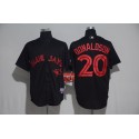 Toronto Blue Jays #20 Josh Donaldson Black Strip Stitched Jersey
