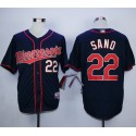 Twins #22 Miguel Sano Navy Blue Cool Base Stitched Jersey