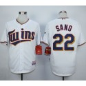 Twins #22 Miguel Sano White Home Cool Base Stitched Jersey