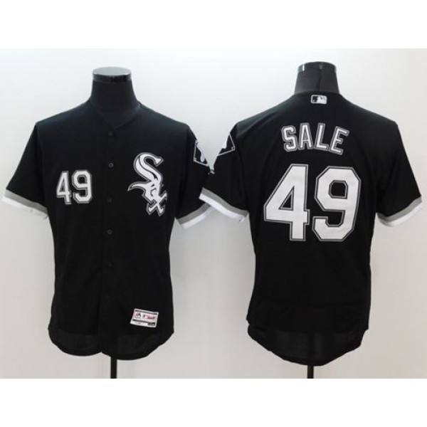 White Sox #49 Chris Sale Black Flexbase Authentic Collection Stitched Jersey