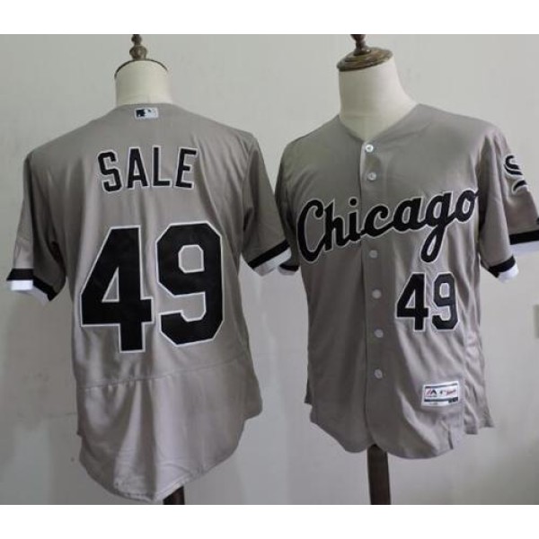 White Sox #49 Chris Sale Grey Flexbase Authentic Collection Stitched Jersey