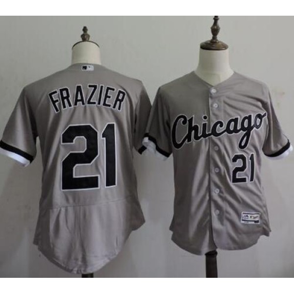 White Sox #21 Todd Frazier Grey Flexbase Authentic Collection Stitched Jersey