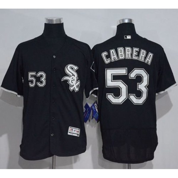 White Sox #53 Melky Cabrera Black Flexbase Authentic Collection Stitched Jersey