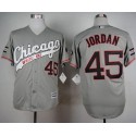 White Sox #45 Michael Jordan Grey New Cool Base Stitched Jersey