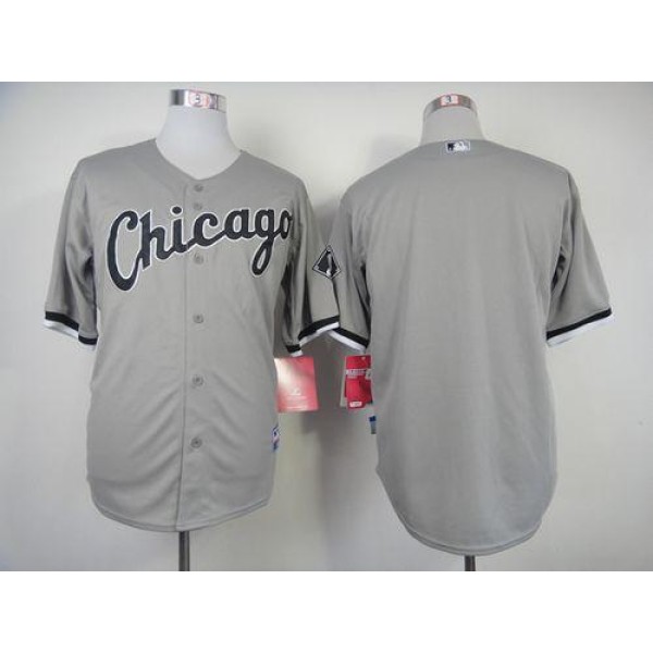 White Sox Blank Grey Cool Base Stitched Jersey