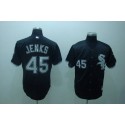 White Sox #45 Bobby Jenks Stitched Black Jersey