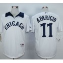 White Sox #11 Luis Aparicio White 1976 Turn Back The Clock Stitched Jersey