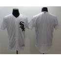 White Sox Blank White(Black Strip) Flexbase Authentic Collection Stitched Jersey
