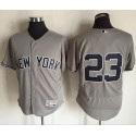 Yankees #23 Don Mattingly Grey Flexbase Authentic Collection Stitched Jersey