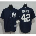 Yankees #42 Mariano Rivera Navy Blue New Cool Base Stitched Jersey