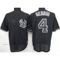 Yankees #4 Lou Gehrig Black Fashion Stitched Jersey