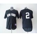 Yankees #2 Derek Jeter Black 2011 Road Cool Base BP Stitched Jersey