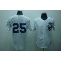 Yankees #25 Mark Teixeira White GMS The Boss Stitched Jersey