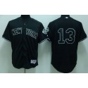 Yankees #13 Alex Rodriguez Stitched Black Jersey