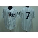Yankees #7 Mickey Mantle Stitched White Jersey