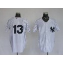 Yankees #13 Alex Rodriguez Stitched White Jersey