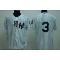 Yankees #3 Babe Ruth Stitched White Jersey