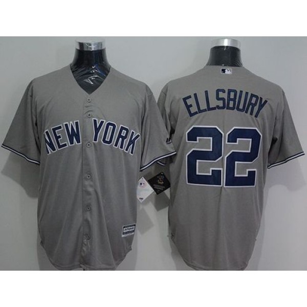 Yankees #22 Jacoby Ellsbury Grey New Cool Base Stitched Jersey